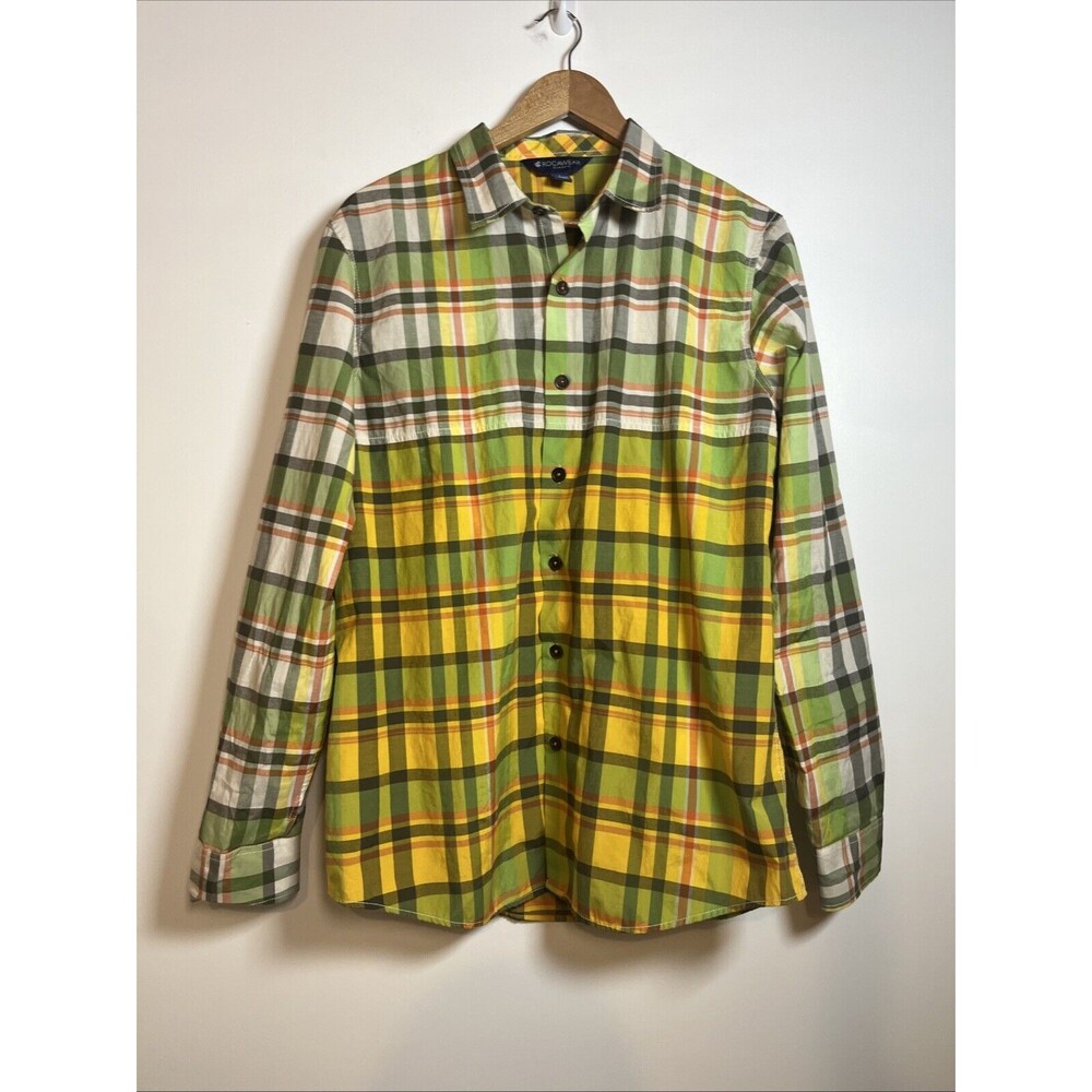 Rocawear Shirt Long Sleeve Button Up Plaid Classic Fit Men's Size L‎